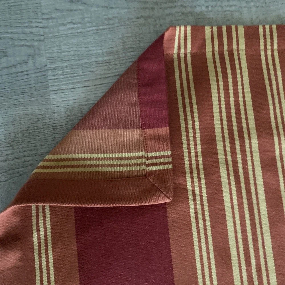 Pottery Barn Red stripe Table Runner extra long NWOT 18x108